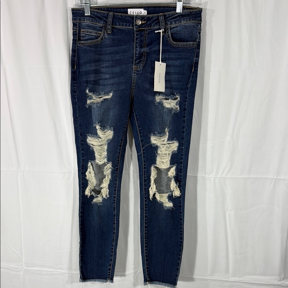 Cello Women's Distressed Blue Jeans
